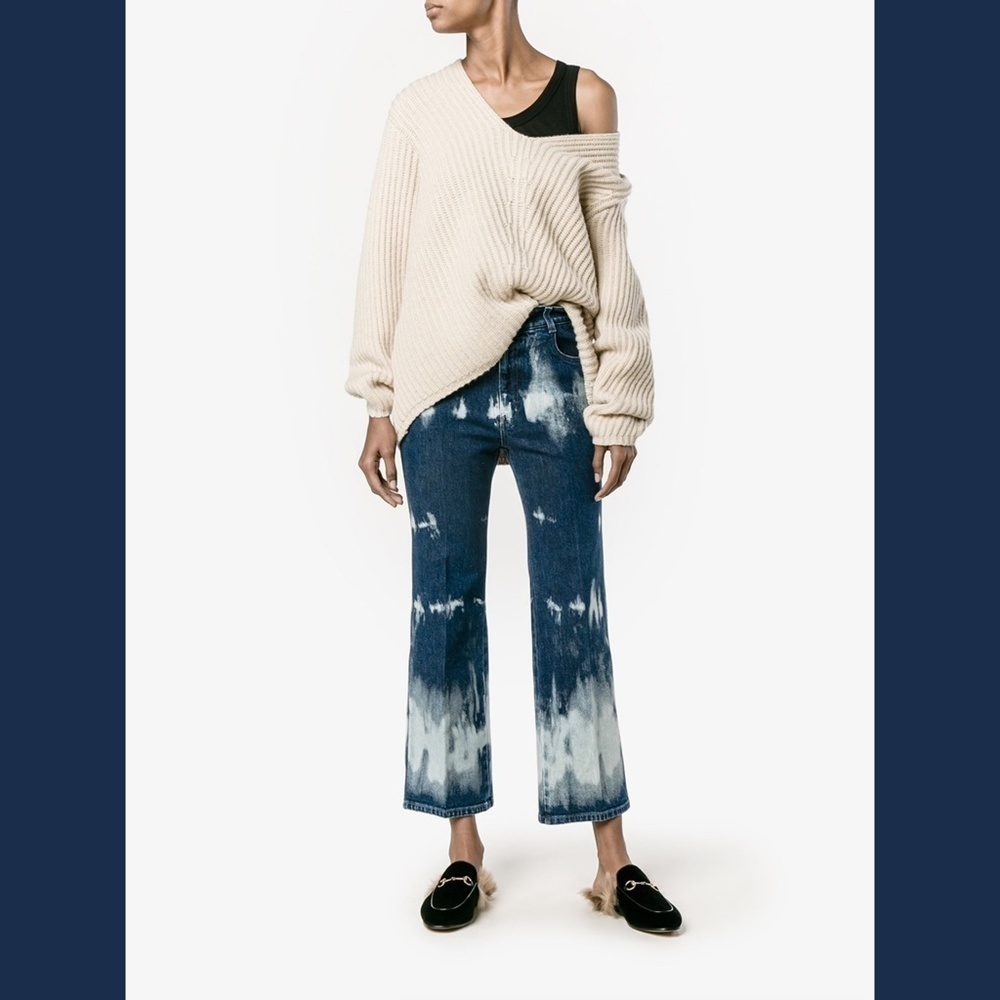 STELLA MCCARTNEY TIE DYE CROP FLARE Jeans 25